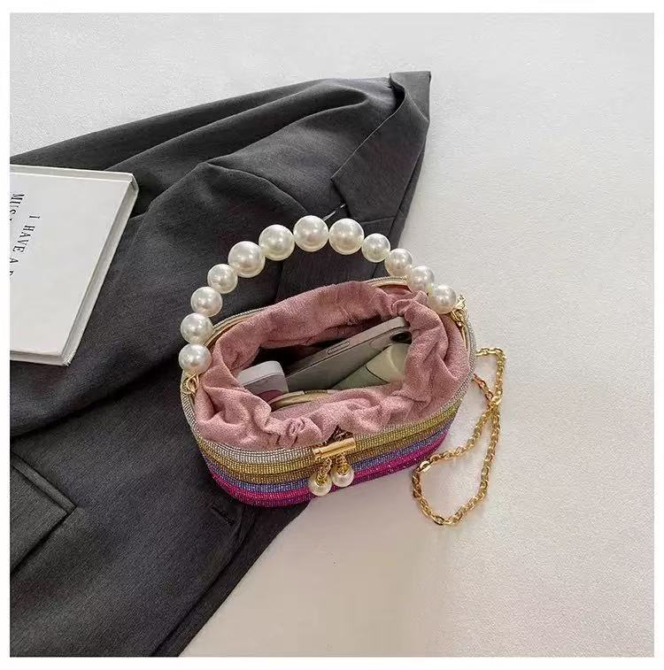 Rainbow Sequin Glitter Clutch