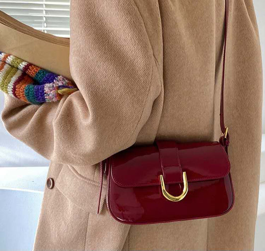 Scarlet Luxe Saddle Bag