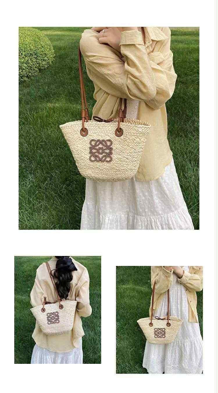 Monogram Woven Tote Bag