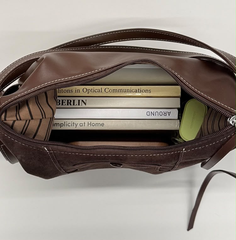 Premium Suede Leather Shoulder Tote Bag