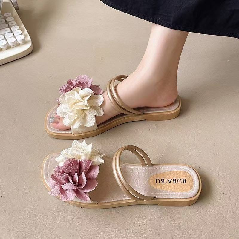 Waterproof women's flower slipper