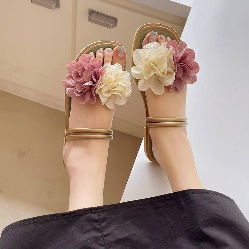 Waterproof women's flower slipper