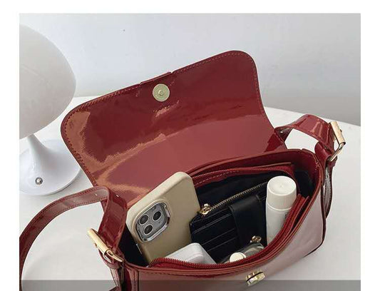 Scarlet Luxe Saddle Bag