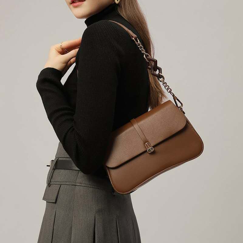 Midnight Luxe Chain Satchel Bag