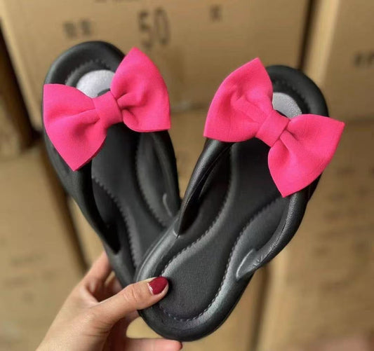 Waterproof women's bow slipper