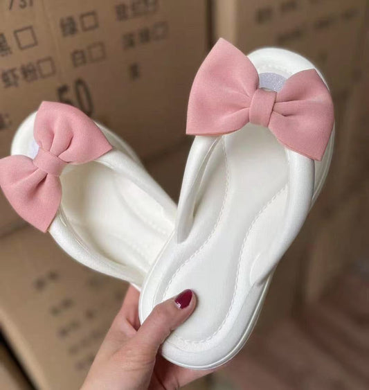 Waterproof women's bow slipper