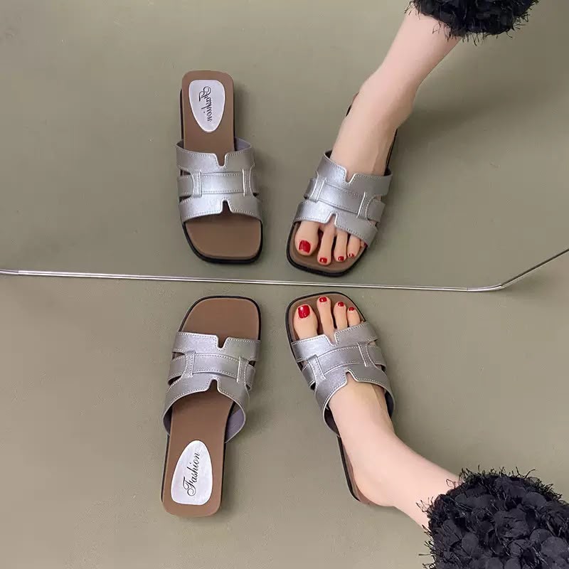 H-Cut Cutout Strap Flat Waterproof Sandal HF