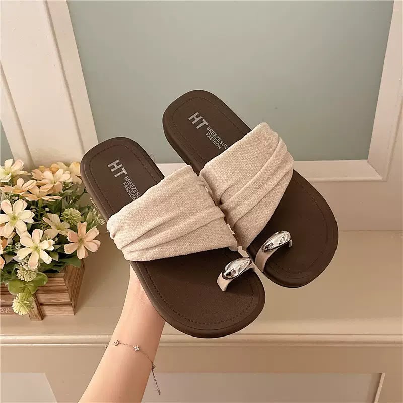 Platform Double Strap Buckle Flat Sandal VP
