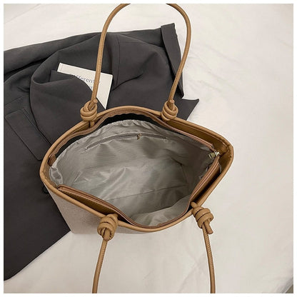 Paris Printed Knotted Handle Tote Bag