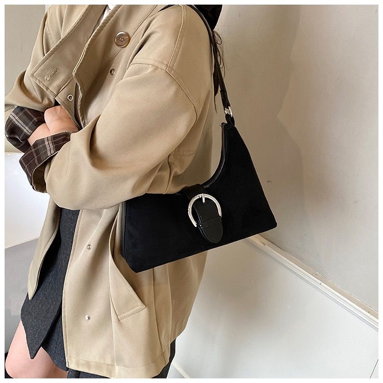 Harlow Buckle Shoulder Bag
