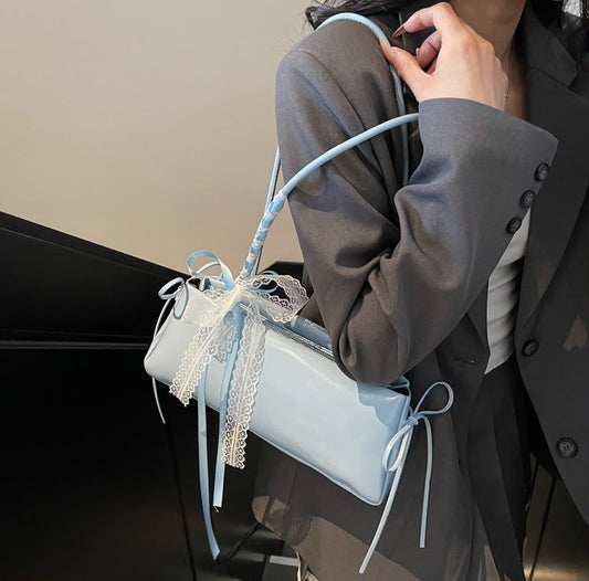Women’s Stylish Metallic Ribbon Shoulder Bag